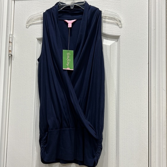 Lilly Pulitzer XXS True Navy Heron Top NWT - Picture 5 of 11